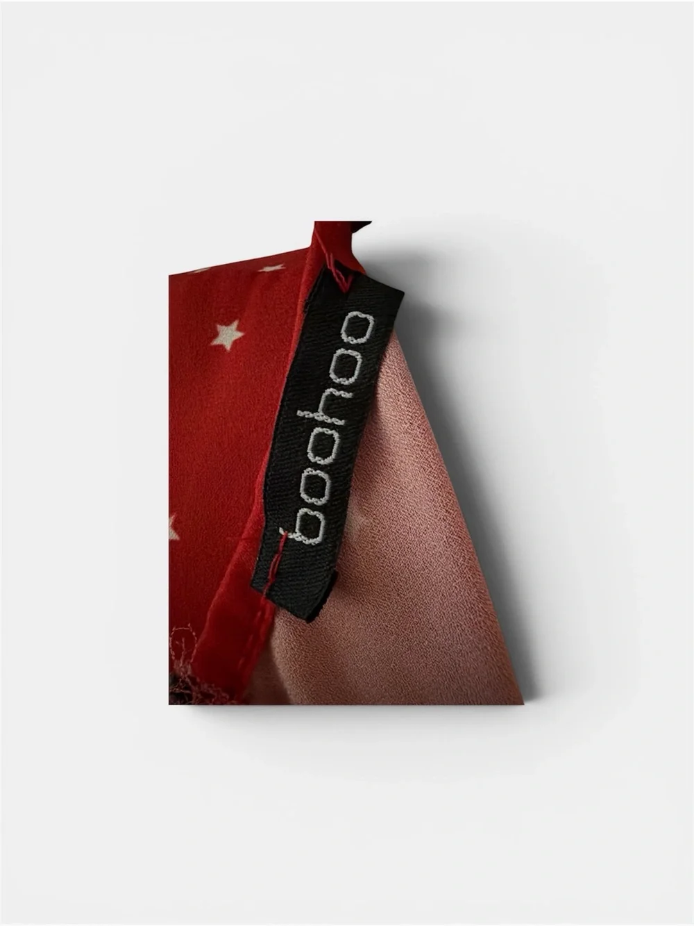Boohoo Red Star Ruffle-Back Blouse - Picture 4 of 5